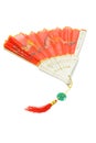 Half open Chinese traditional folding fan Royalty Free Stock Photo