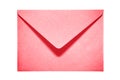 Half open red paper envelope