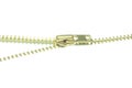 Half open zipper Royalty Free Stock Photo