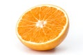 Half orange fruit isolated. With Clipping path Royalty Free Stock Photo