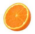 Half orange fruit isolated on the white background, clipping path Royalty Free Stock Photo