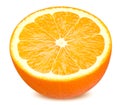 Half orange isolated on white background Royalty Free Stock Photo