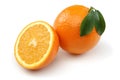 Half Orange and Orange Royalty Free Stock Photo