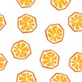 Half orange seamless pattern.