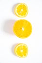 Half an Oranges and Two Slices of Lemon Royalty Free Stock Photo