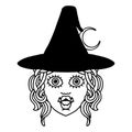 half orc witch character face illustration Royalty Free Stock Photo