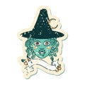 half orc witch character face illustration Royalty Free Stock Photo