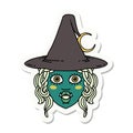 half orc witch character face sticker Royalty Free Stock Photo