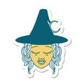 half orc witch character face sticker Royalty Free Stock Photo
