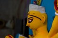 Half painted idol of Hindu Goddess Durga. Royalty Free Stock Photo