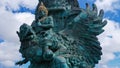 half part of the large statue of Garuda Wisnu Kencana with a height of 121 meters located in Ungasan Bali