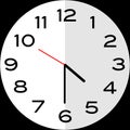 Half past 4 o`clock analog clock icon Royalty Free Stock Photo