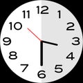 Half past 3 o`clock analog clock icon Royalty Free Stock Photo