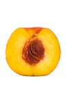 Half peach close-up