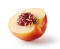 Half peach with stone Royalty Free Stock Photo