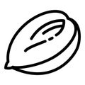 Half peanut icon, outline style