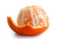 A half peeled mandarin.