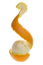 Half peeled orange Royalty Free Stock Photo