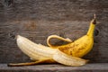 Half peeled ripe banana Royalty Free Stock Photo