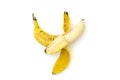 Half peeled ripe banana Royalty Free Stock Photo