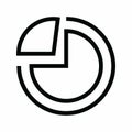 Half Pie Chart icon vector Royalty Free Stock Photo