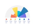 Half pie infographic chart design template