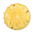 Half pineapple isolated on white clipping path Royalty Free Stock Photo