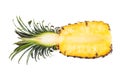 Half of pineapple. Pineapple slice isolated on white background Royalty Free Stock Photo