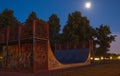 Half pipe by night