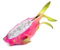 Half pitahaya dragon fruit