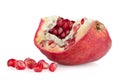 Half pomegranate fruit