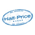 Half price rubber stamp Royalty Free Stock Photo