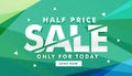 Half price sale discount banner for marketing Royalty Free Stock Photo