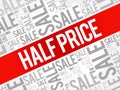 HALF PRICE Sale words cloud