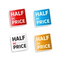 Half Price Stickers Royalty Free Stock Photo