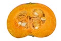 Half pumpkin isolated Royalty Free Stock Photo