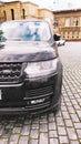 Half of Range Rover car  in daylighting Royalty Free Stock Photo