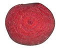 Half a red beetroot isolated on a white background. Cross section of raw beets close-up. The core of red raw beets Royalty Free Stock Photo