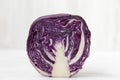 Half of red cabbage, closeup. Royalty Free Stock Photo