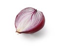 Half of  red onion bulb close-up isolated on white background Royalty Free Stock Photo