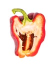 Half red pepper Royalty Free Stock Photo