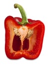 Half red pepper vegetable