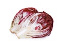 Half red radicchio on white Royalty Free Stock Photo