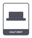 half rest icon in trendy design style. half rest icon isolated on white background. half rest vector icon simple and modern flat