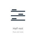 Half rest icon vector. Trendy flat half rest icon from music and media collection isolated on white background. Vector