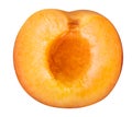 Half ripe apricot isolated on a white background Royalty Free Stock Photo