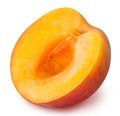 Half ripe apricot isolated on a white background Royalty Free Stock Photo