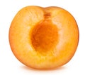 Half ripe apricot isolated on a white background Royalty Free Stock Photo