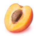 Half ripe apricot isolated on a white background Royalty Free Stock Photo