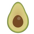 Half of ripe avocado for healthy living